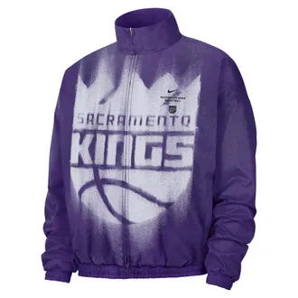 Nike Mens Sacramento Kings Standard Issue Basketball Woven Jacket in Purple | II6128-504