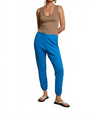 perfectwhitetee Johnny Easy Sweatpants In Cobalt