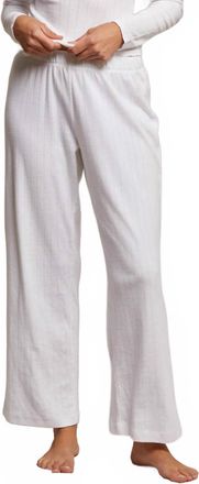perfectwhitetee Remi Sweater Rib Drawstring Pants In Sugar