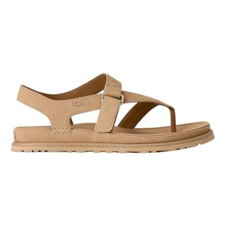 UGG Flat Sandals, female, Beige, Size: 11 US GoldenGaze Toe Post