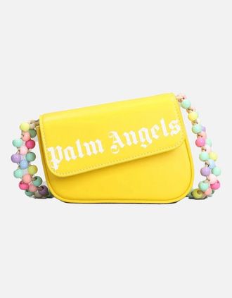 Palm Angels Womens Palm Angels Bead Strap Shoulder Bag Yellow