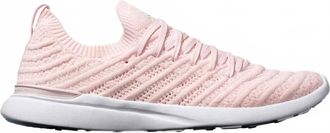 Athletic Propulsion Labs Womens Techloom Wave Athletic Sneakers In Bleached Pink/white/clear