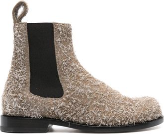 Loewe textured round-toe boots - women - Calf Leather/Calf Leather/Calf Leather - 36 - Green