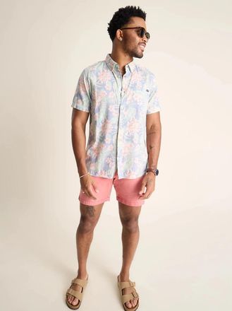 Chubbies The Resort Wear Shirt Mens Navy Floral Print Button-Down DSGL1226