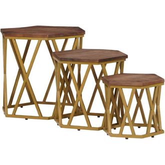 vidaXL Coffee Tables Brown 55 x 55 x 50 cm Solid Mango Wood vidaXL