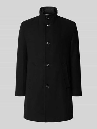 Bugatti Kurzmantel mit Stehkragen und Knopfleiste in Black, Gr&ouml;&szlig;e 25