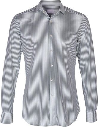 Xacus Op Maat Gemaakt Klassiek Jersey Overhemd Gemaakt in Itali&euml; - Heren - Casual Overhemden - Groen - 2XL - Leer - Overhemden