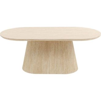 Kare Design Mesa de centro de MDF y cer&aacute;mica beige 120 x 60 cm