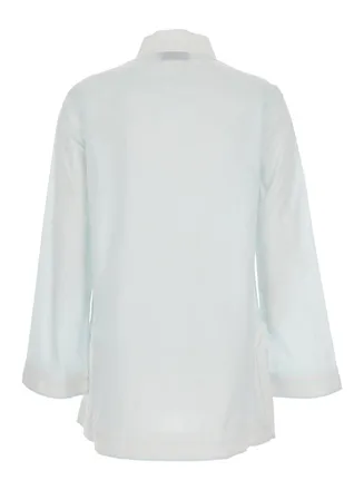 Tory Burch Womens Dress Tunic Cotton Light Blue