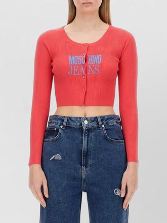 Moschino slim cropped cardigan long sleeve knit
