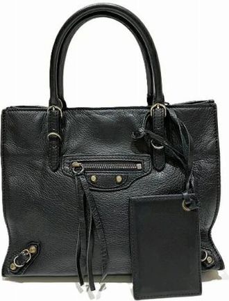 Balenciaga Pre-owned Handbags, female, Black, Size: ONE SIZE Pre-owned Leather handbags