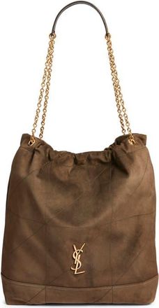 Saint Laurent Large Jamie 4.3 Patchwork Suede Shoulder Bag in Light Musk at Nordstrom