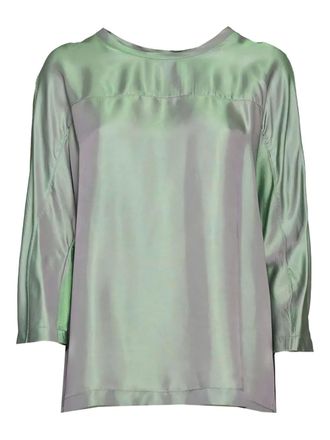 Aspesi iridescent blouse - women - Acetate/Viscose - 44 - Green