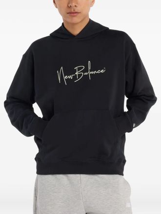New Balance Felpa Athletics Signature con cappuccio - Nero