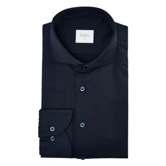 Fakts Slim Fit Leisure Shirt Stretch - Heren - Zakelijke Overhemden - Blauw - XL - Leer - Overhemden