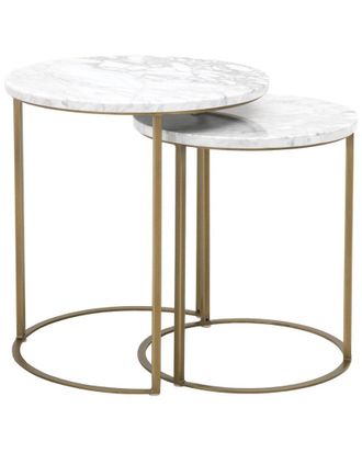 Essentials For Living Carrera Round Nesting Accent Table