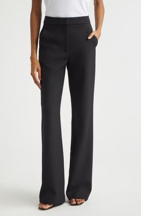 Veronica Beard Tonelli Straight Leg Pants in Black at Nordstrom, Size 00