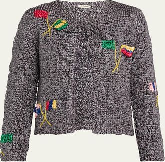 Bode Promenade Raised Flag Crochet Cardigan