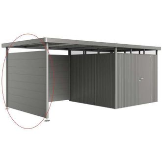 BIOHORT Parete laterale per tetto laterale casetta HighLine H4 grigio quarzo metallizzato
