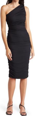 By Design One-Shoulder Body-Con Midi Dress in Jet Black at Nordstrom Rack, Size X-Small