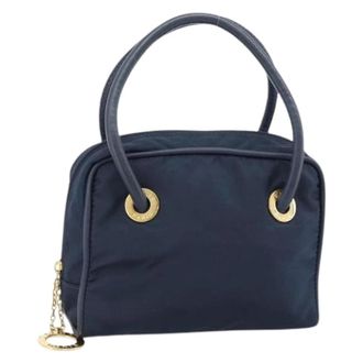 Celine Pre-owned Vintage Nylon Hand Bag - Dames - Vintage Handtas - Blauw - ONE Size - Nylon - Vintage