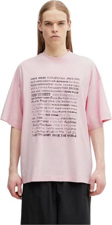 VETEMENTS Everything T-Shirt - Heren - Tops - Roze - Maat: M Katoen