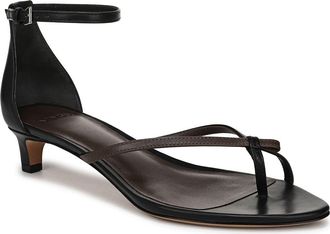 Vince Siri Ankle Strap Kitten Heel Sandal in Black/Nutwood at Nordstrom Rack, Size 8.5