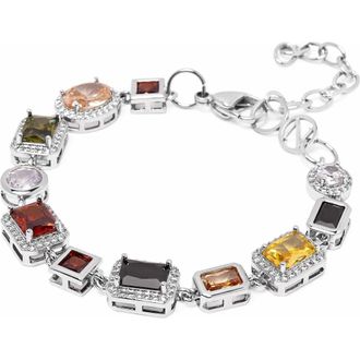 Nialaya Silver Gemstone Bracelet at Nordstrom, Size X-Large