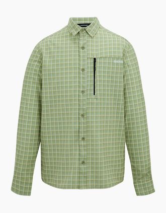 Regatta Mens Regatta Mens Checked Insect Repellent Travel Shirt - Light Sage - Size: 40/Regular