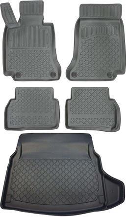 OEM Juego De Alfombrillas Para Coche Y Maletero Para Mercedes Clase C W205 Sed&aacute;n Desde Marzo De 2014