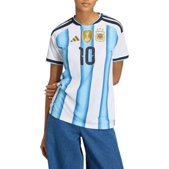 adidas Originals Argentina 26 Home Replica Jersey in White/Icey Blue/Light Blue at Nordstrom, Size X-Small