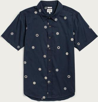 Bridge & Burn Emerson Slim Shirt in Lunar Polka at Nordstrom, Size Xx-Large