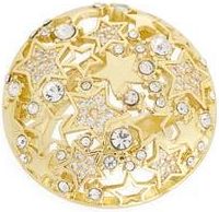 Covet Star Cluster Cubic Zirconia Dome Ring in Clear/Gold at Nordstrom Rack, Size 7