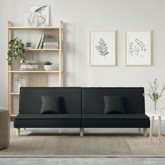vidaXL Sof&aacute; Cama De Tela Negro Vidaxl