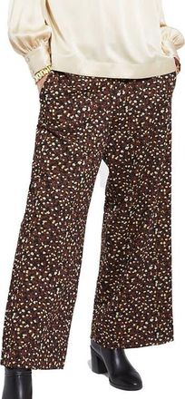 ottod'Ame Soft Palazzo Pants in Brown at Nordstrom, Size 42 It