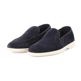 Doucal's Loafers, male, Blue, Size: 10 1/2 US Suede Loafer