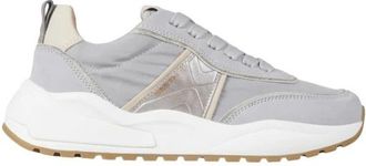 Alexander Smith Blaze Donna in nylon avio en details in zilver laminaat - Dames - Sneakers - Blauw - 38 EU - Nylon - Schoenen