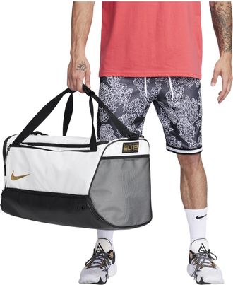 Nike Hoops Elite 57L Basketball Training Duffle Bag White Black DX9789-100