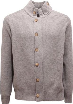 Gran Sasso Giubbino M/L Cardigan - Heren - Vesten - Grijs - XL - Wol - Truien & Vesten