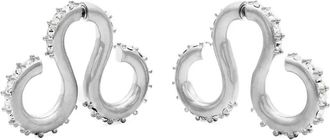 Hugo Kreit Oorbellen met gekruld design - Zilver
