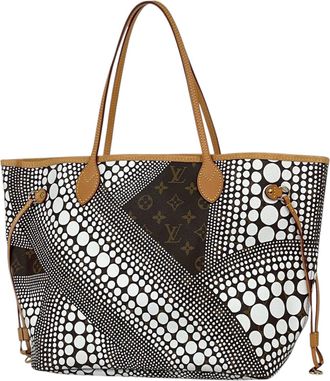 Louis Vuitton Blanc Brown White Monogram Shoulder Bag Tote Bag (Pre-Owned)