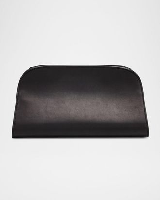 The Row Peggy Clutch Shoulder Bag in Saddle Leather