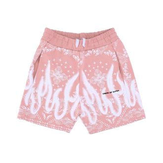 Vision Of Super Casual Shorts, male, Pink, S, Bandana Print Shorts Pink