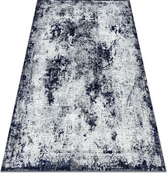 RugsX Alfombra Allure 1959 Abstracci&oacute;n - Estructural, Elegante, Glamurosa Blanco / Azul Blue 140x190 Cm