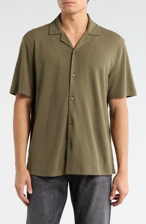 Abound Thermal Knit Camp Shirt in Olive Sarma at Nordstrom Rack, Size Xx-Large