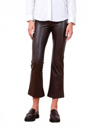 Avenue Montaigne Leo Pleather Pant In Brown