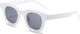Generic Mens Small Frame Vacation Sunglasses Womens Outdoor Sports Driving Sun Glasses(White)