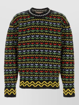 Marni virgin wool fair isle jacquard jumper