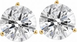 Pompeii3 Certified 8 Ct tw 14k Yellow Gold Lab Grown Round-Cut Diamond Martini Studs