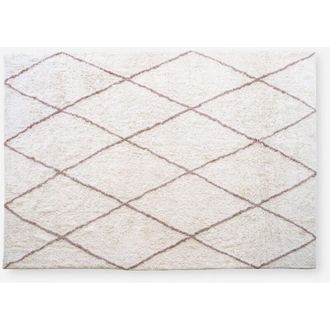 Linea Paralela Linea Paralela - Alfombra De Algod&oacute;n Blanca Y Beige 160x230cm